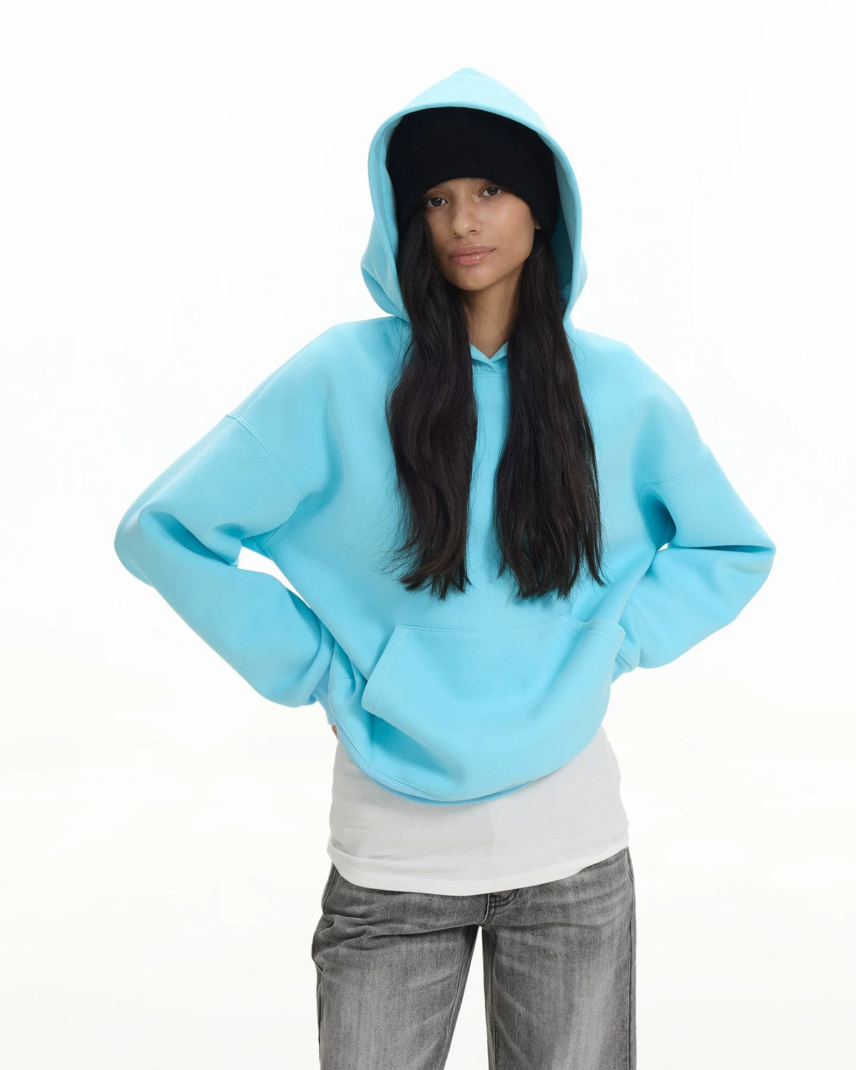 Fleece-Lined Oversized Hoodie