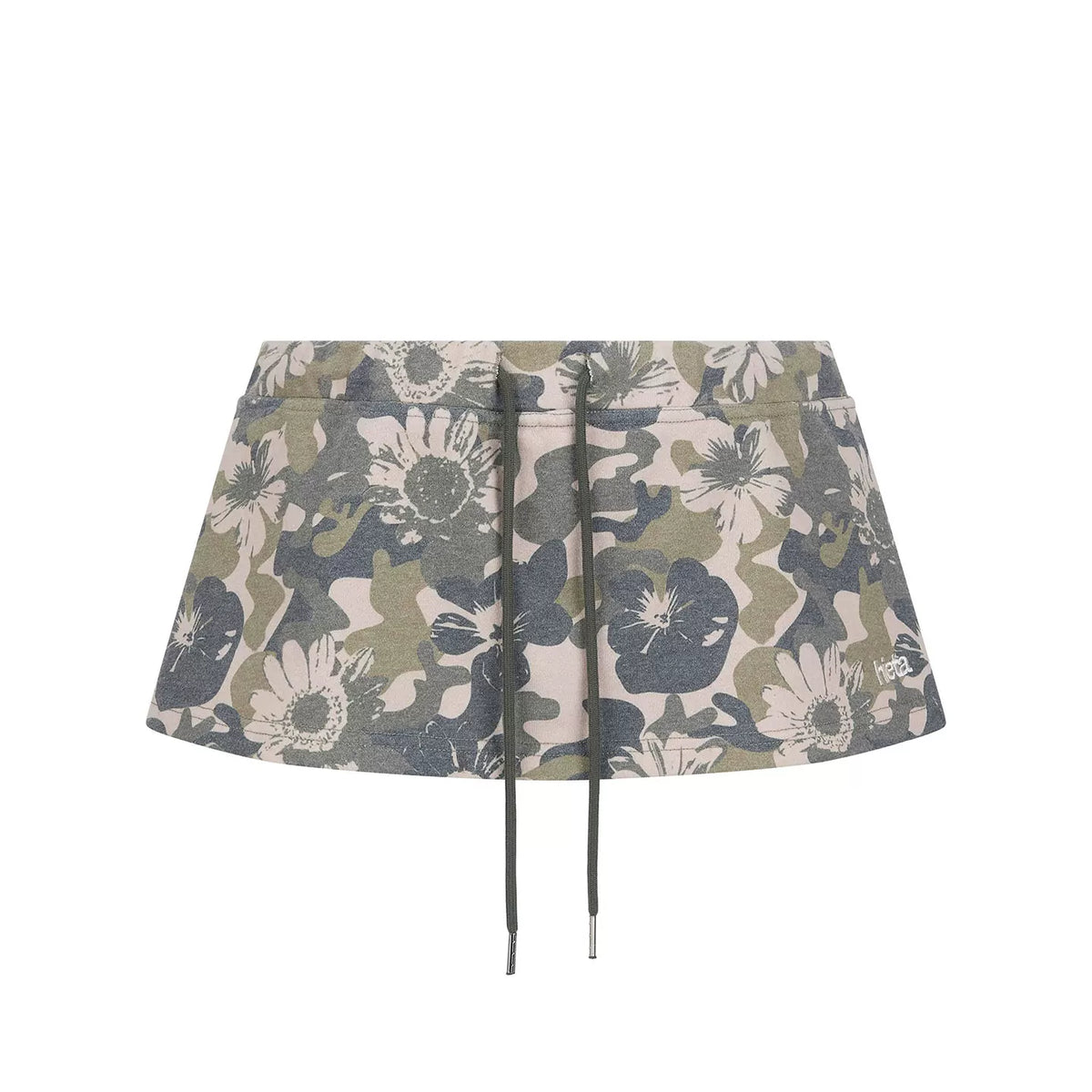 Floral Camo Low-Rise Mini Skirt