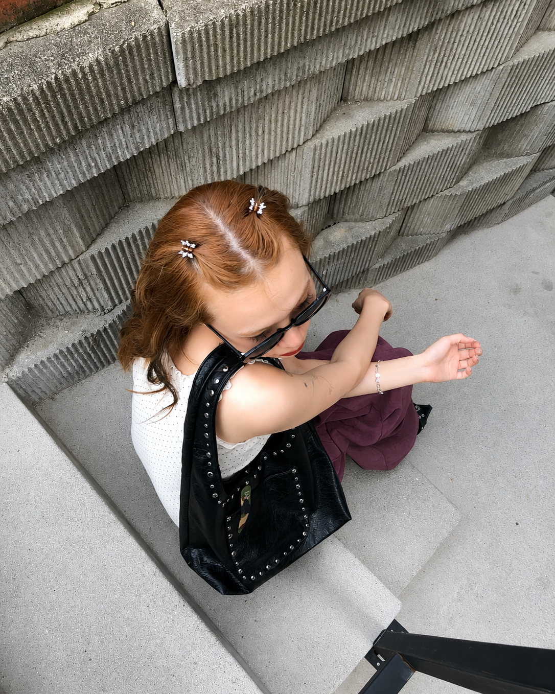Elle | Franca Studded Shoulder Bag