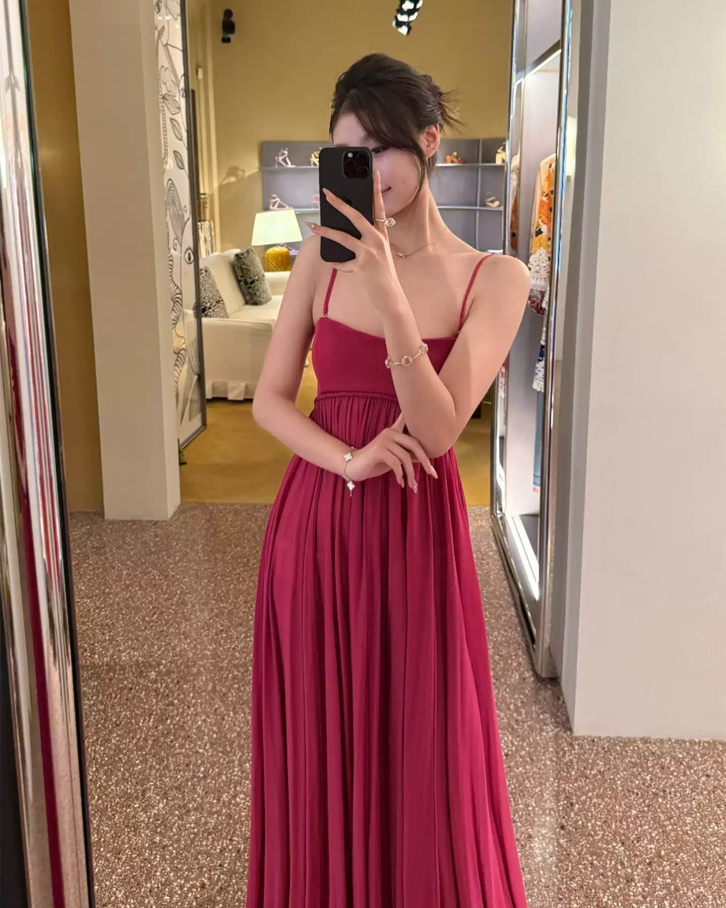 Elle | French High-Waist Maxi Slip Dress