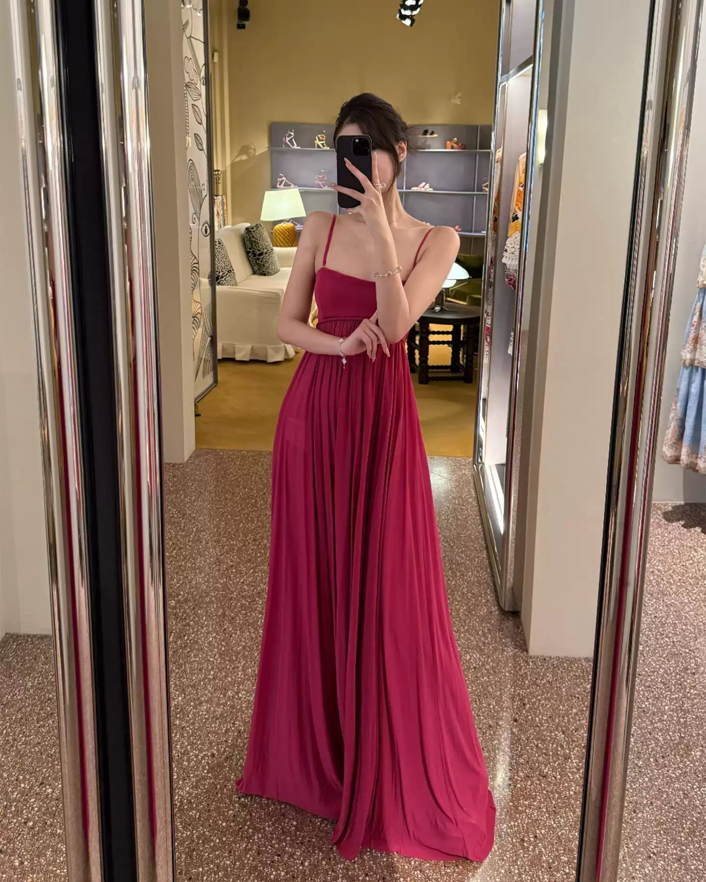 Elle | French High-Waist Maxi Slip Dress