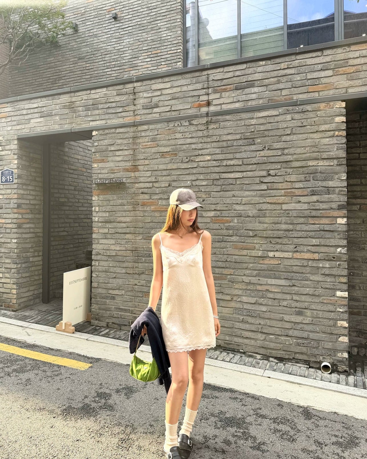 Ran | French Lace Satin Mini Slip Dress