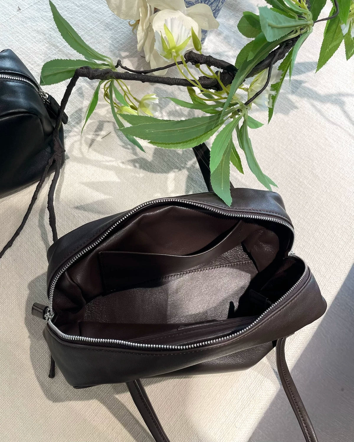 Astra Genuine Lambskin Leather Bowling Bag