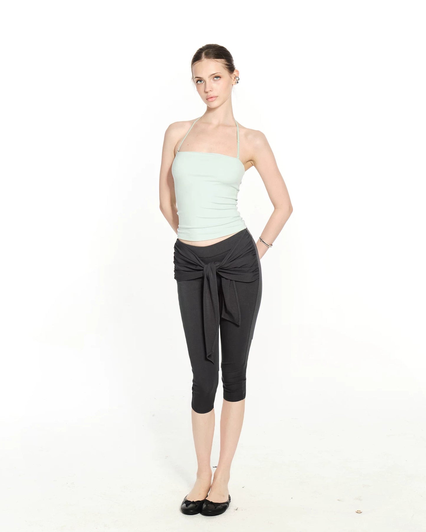 Gymwear | Modal Tie-Waist Capri Leggings