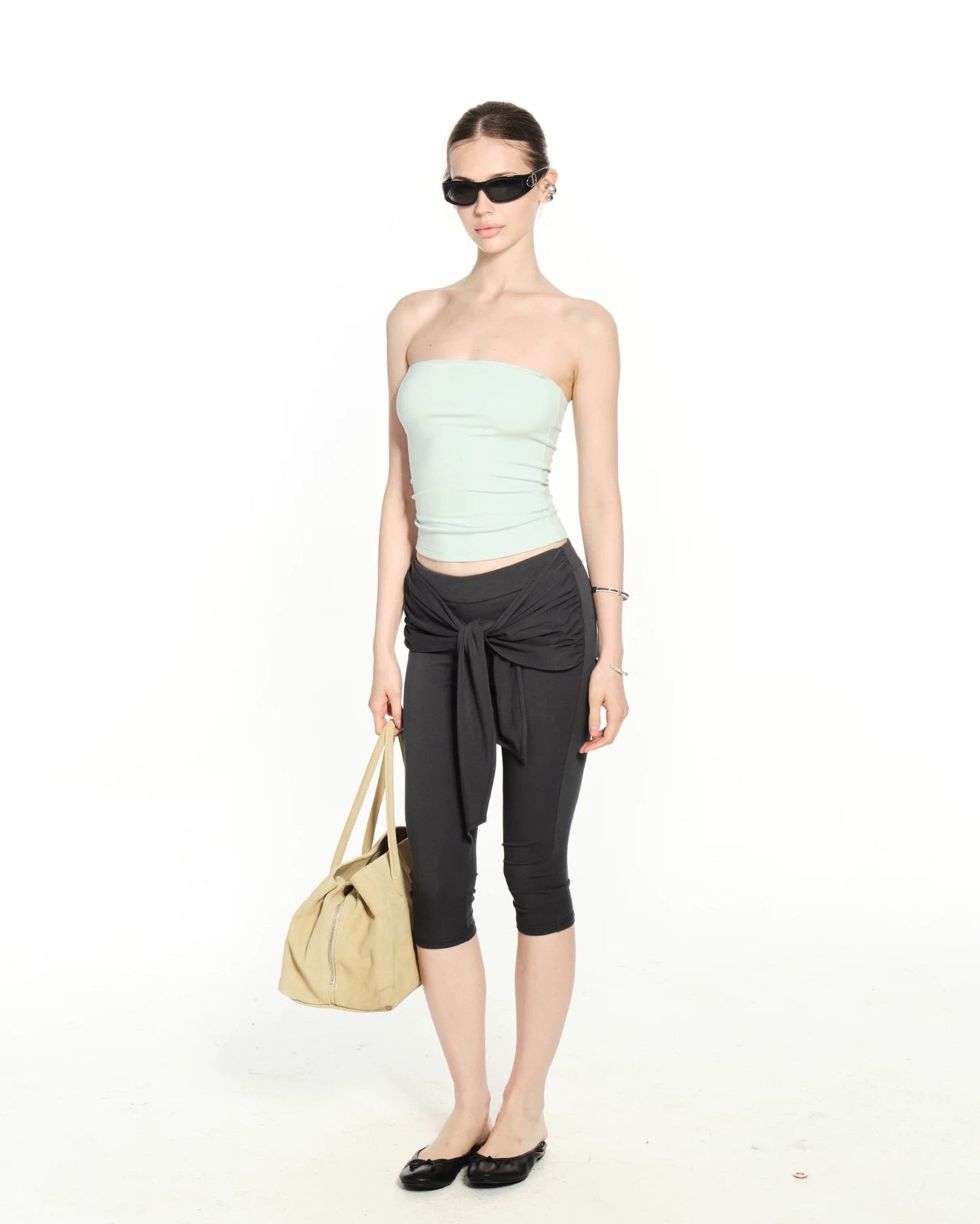 Gymwear | Modal Tie-Waist Capri Leggings