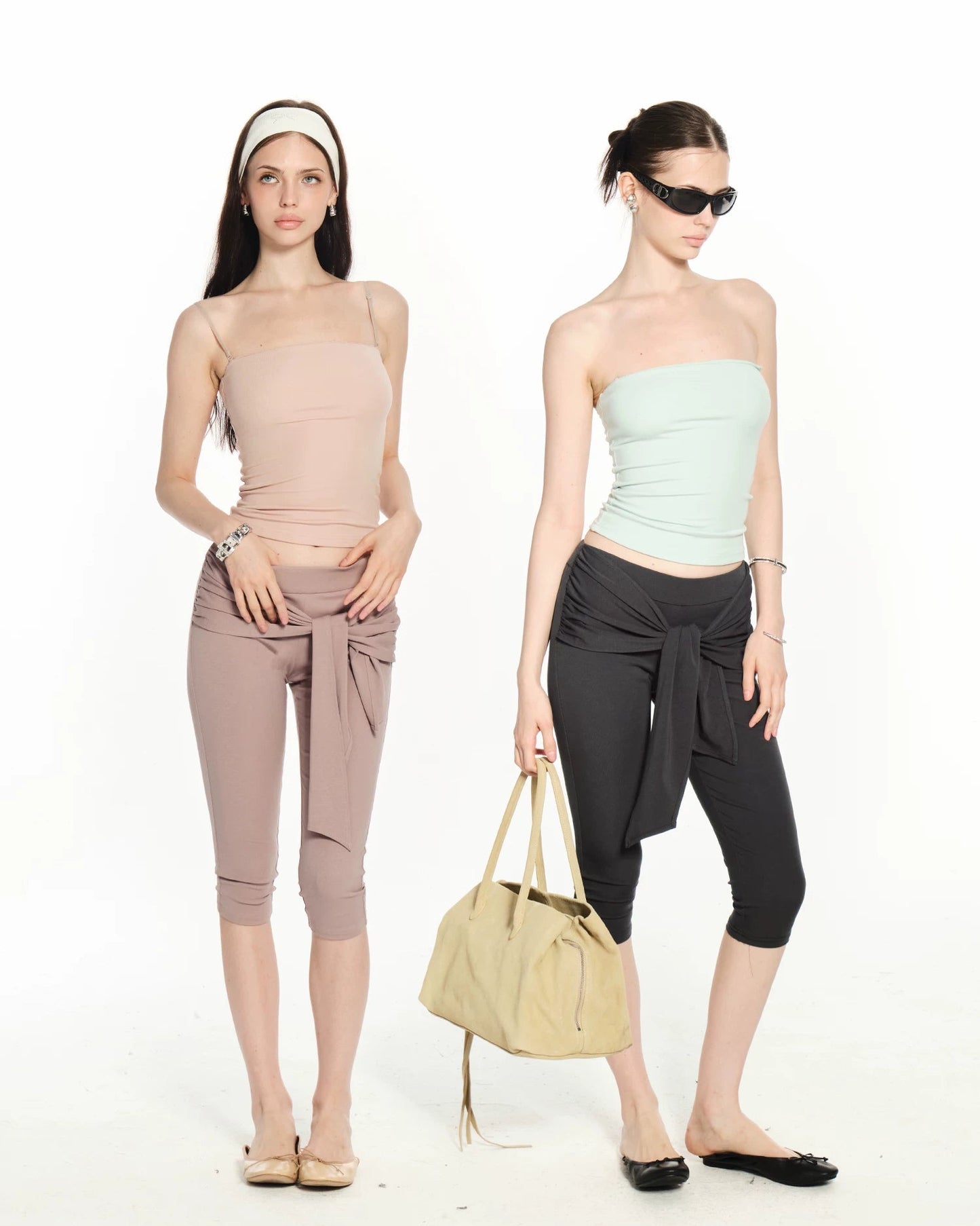 Gymwear | Modal Tie-Waist Capri Leggings