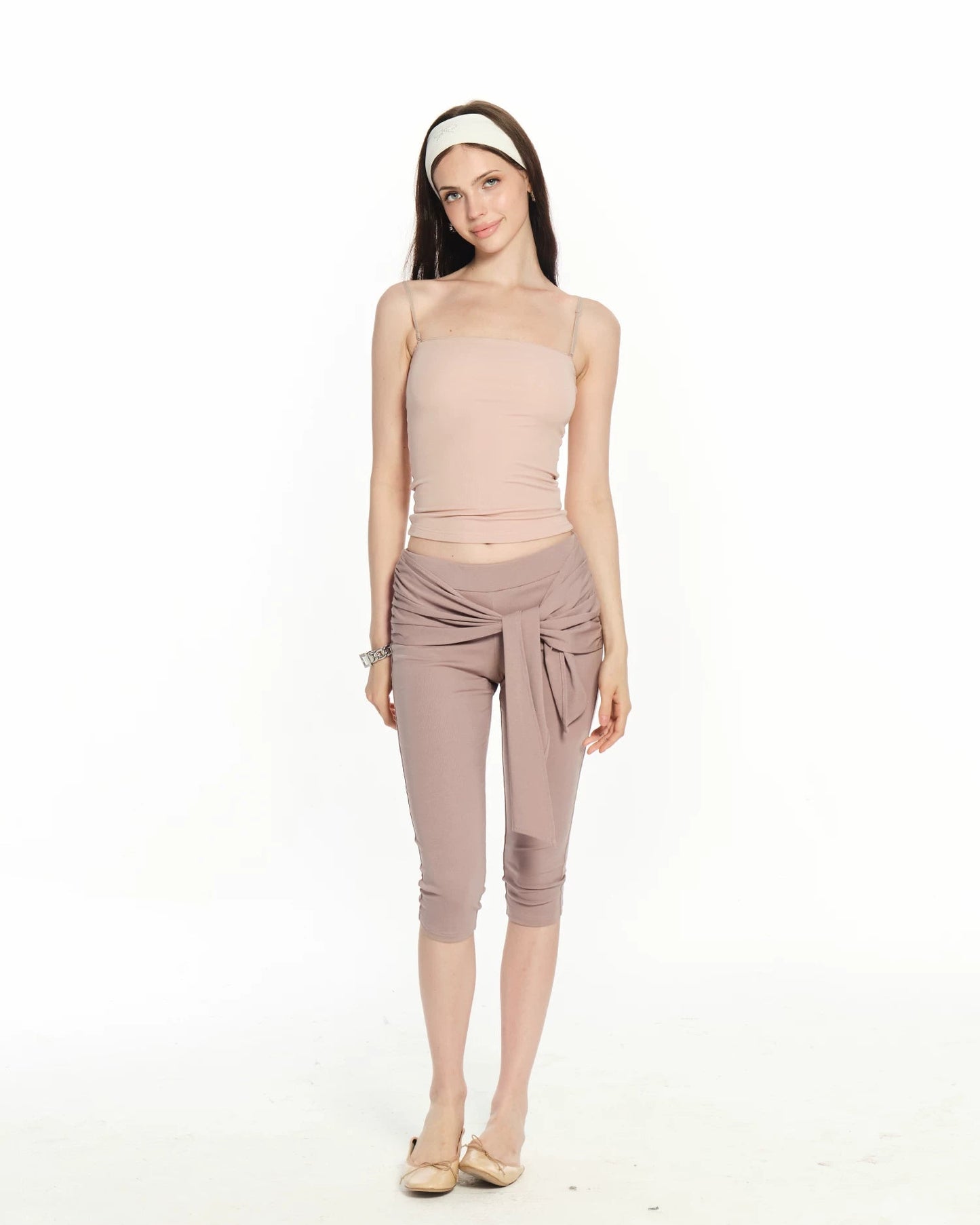 Gymwear | Modal Tie-Waist Capri Leggings