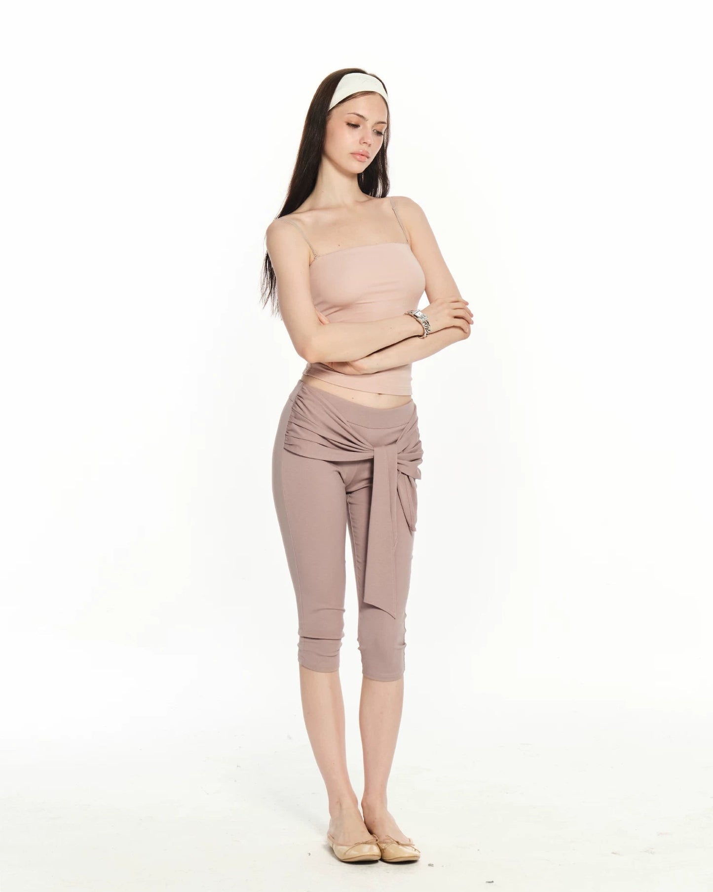 Gymwear | Modal Tie-Waist Capri Leggings