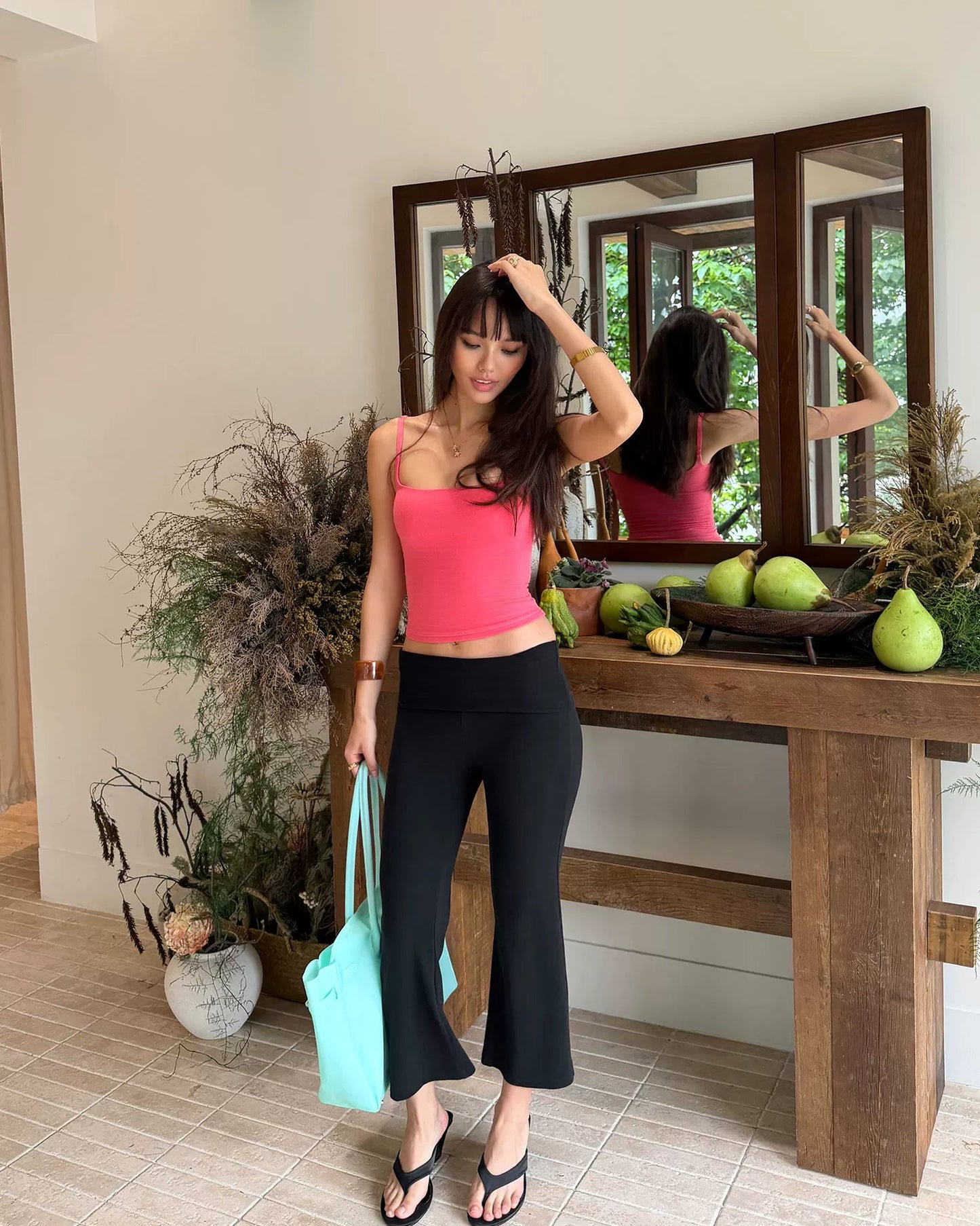Gymwithelle | Foldover Flare Yoga Pants
