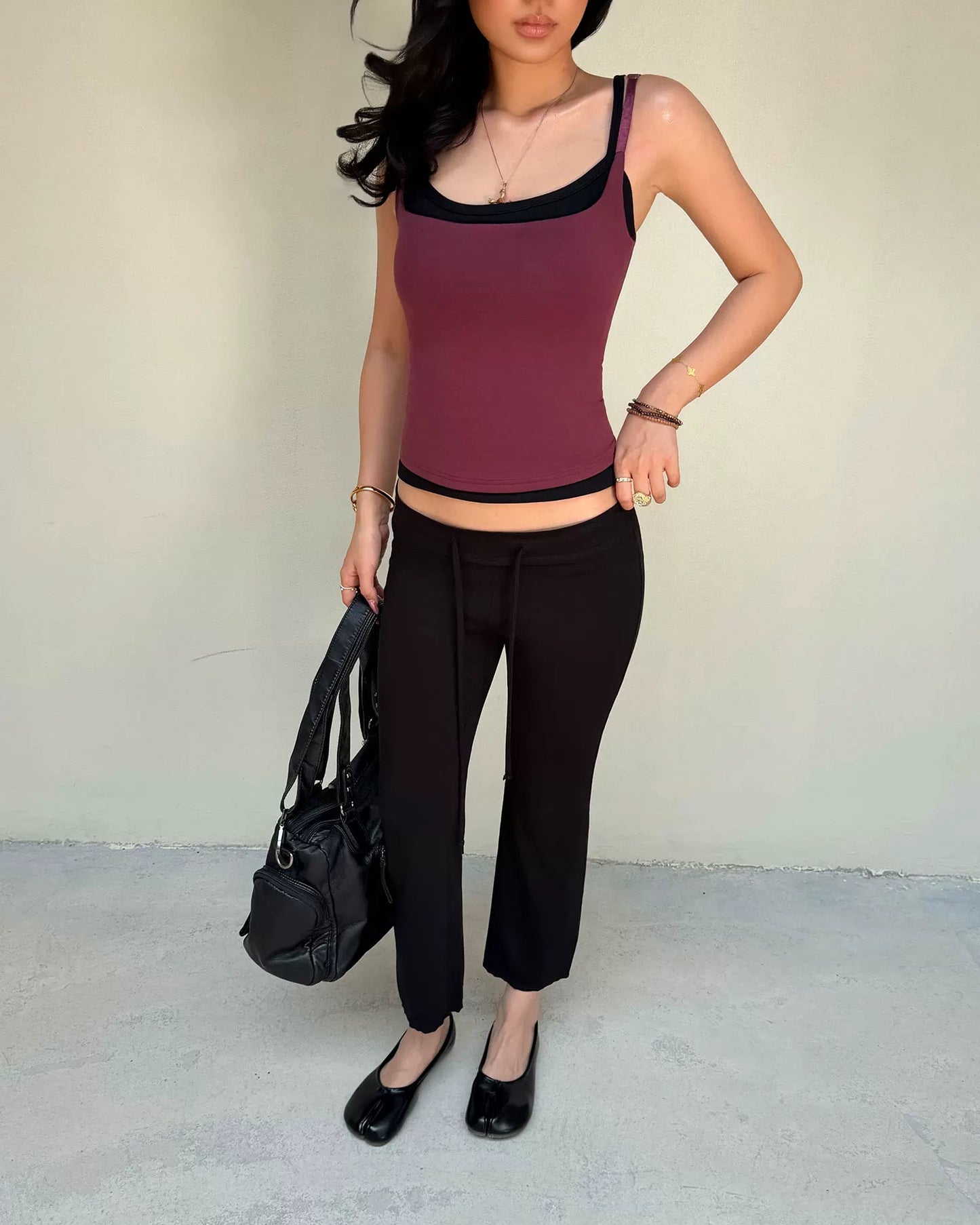 Gymwithelle | Low-Rise Cropped Flare Pants