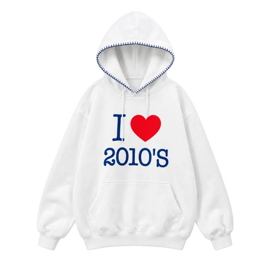 I Love 2010 Oversized Hoodie