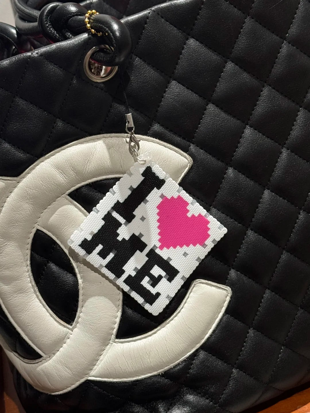Elle Handmade | I ❤️ ME Handmade Pixel Bead Bag Charm