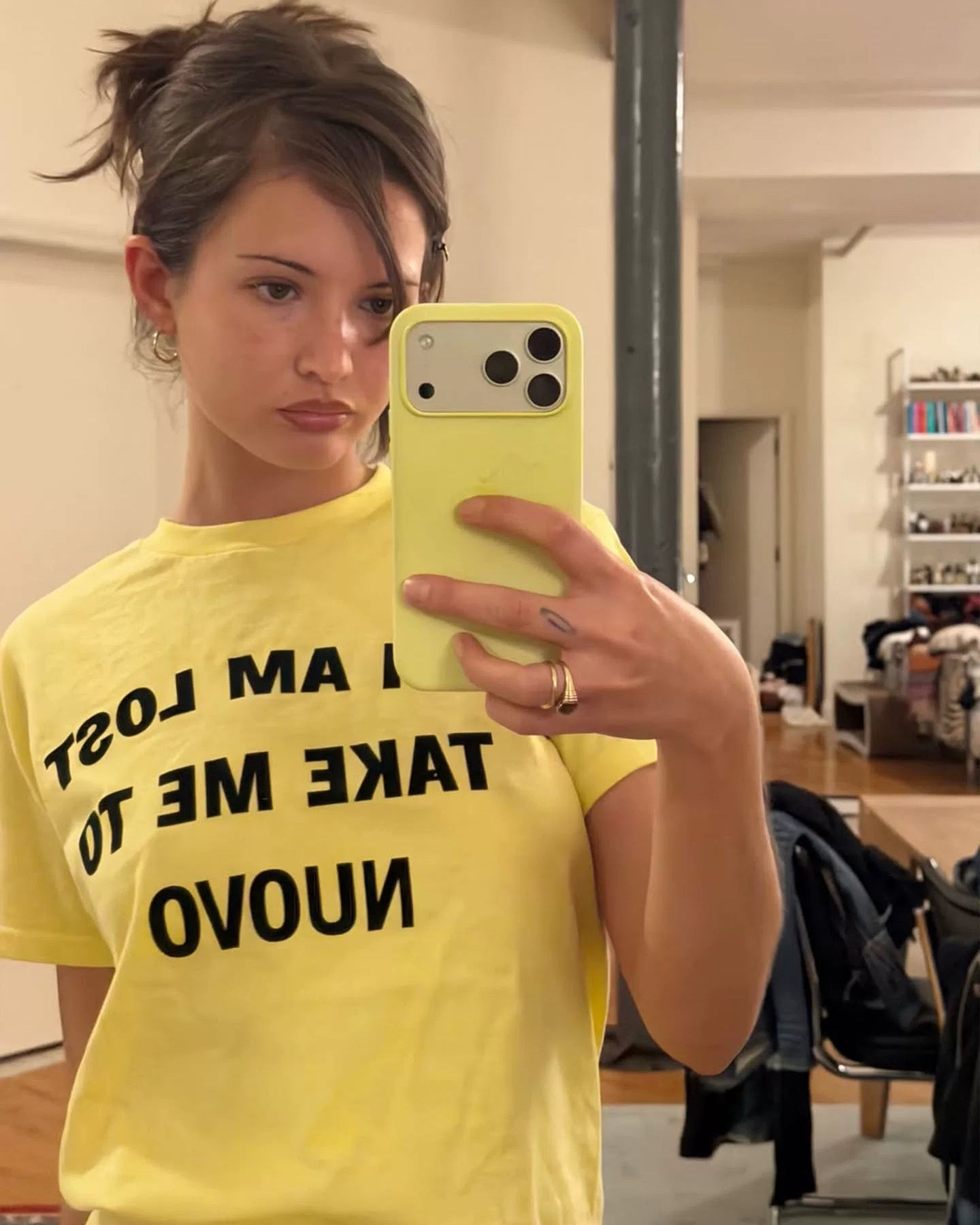 Elle | “If I’m Lost” Flocked Graphic Tee