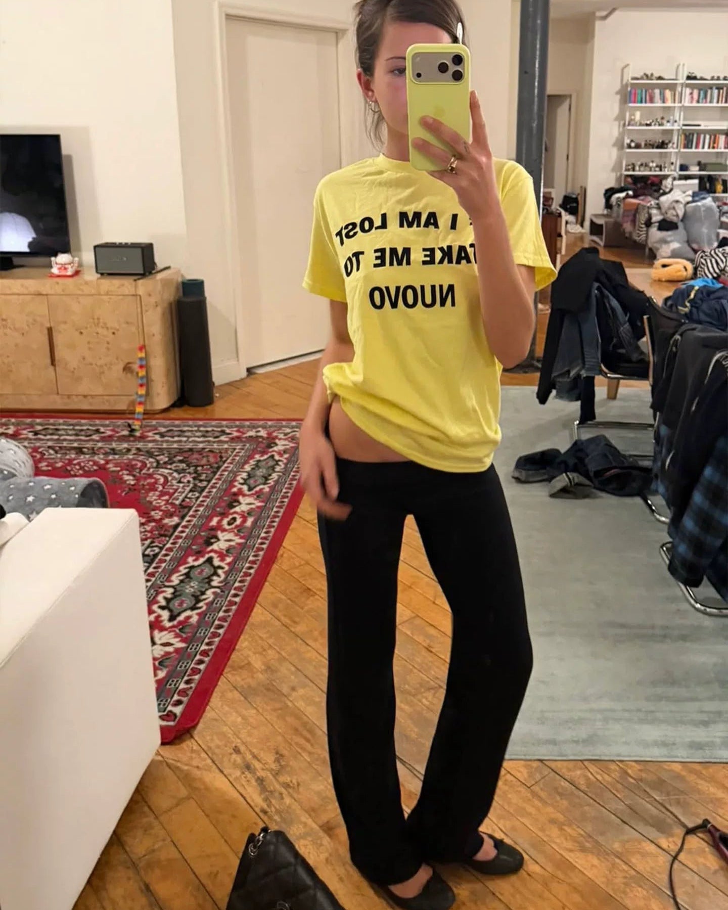 Elle | “If I’m Lost” Flocked Graphic Tee