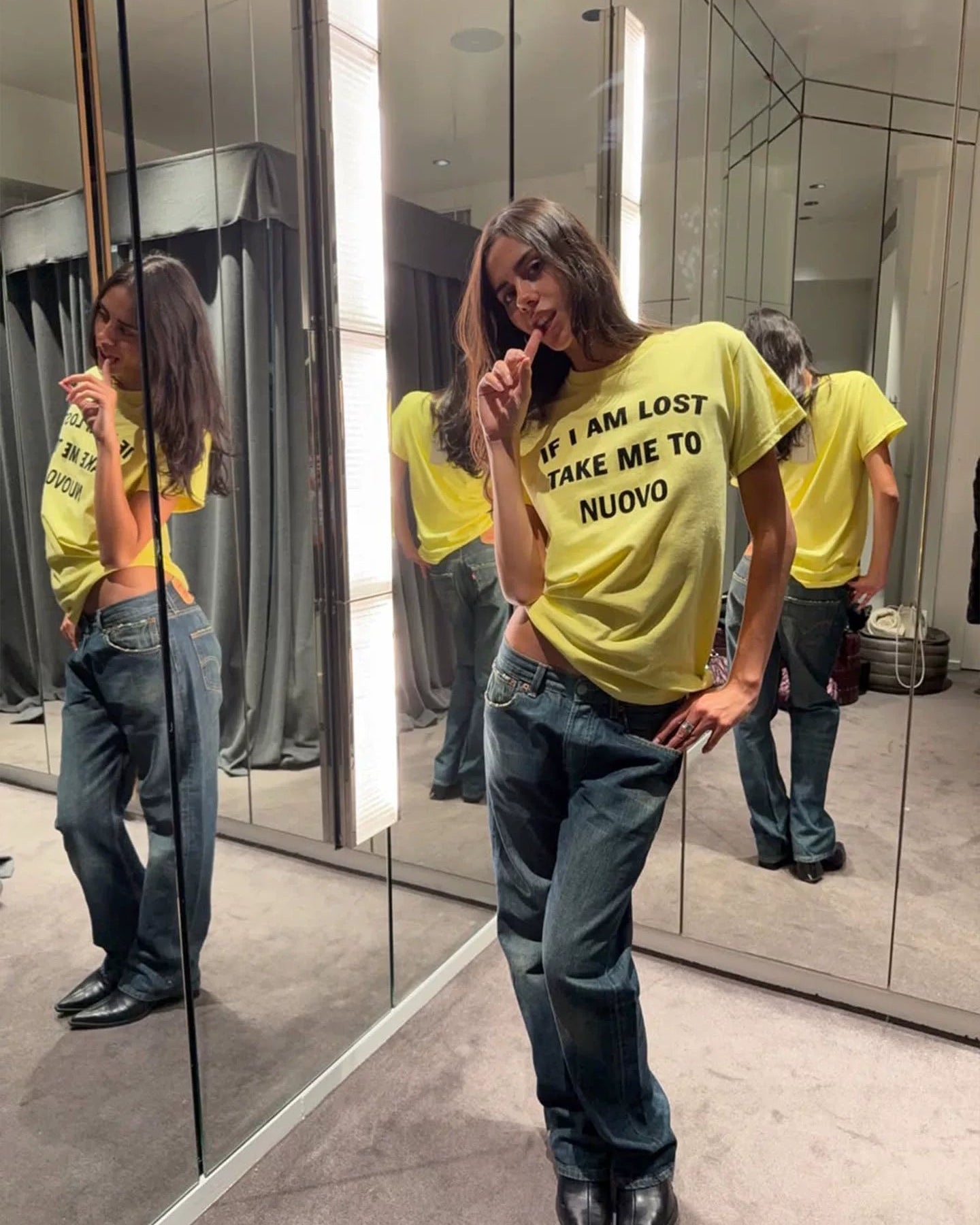 Elle | “If I’m Lost” Flocked Graphic Tee