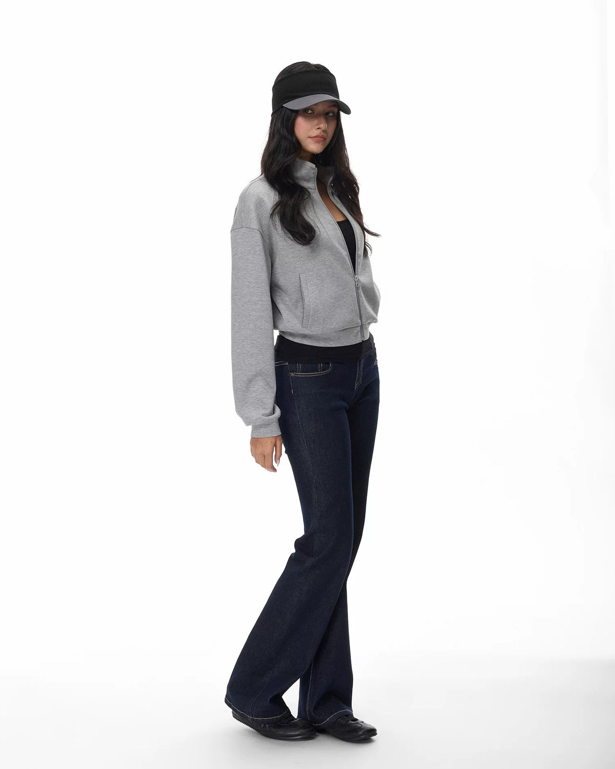 Indigo Low-Rise Slim Flare Jeans