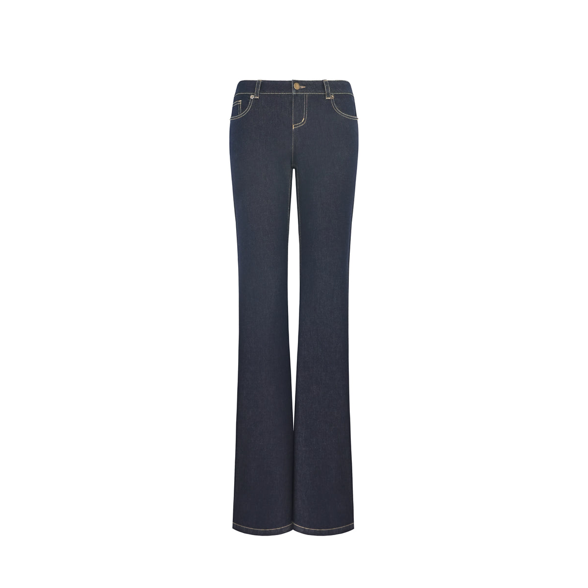 Indigo Low-Rise Slim Flare Jeans