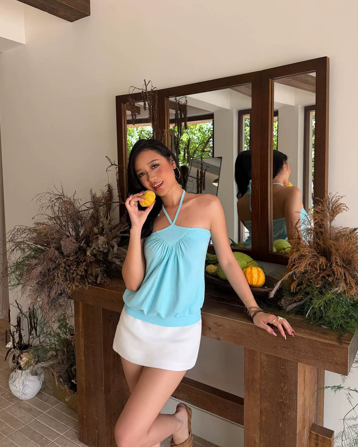 Elle | Isla Halter Ruched Top
