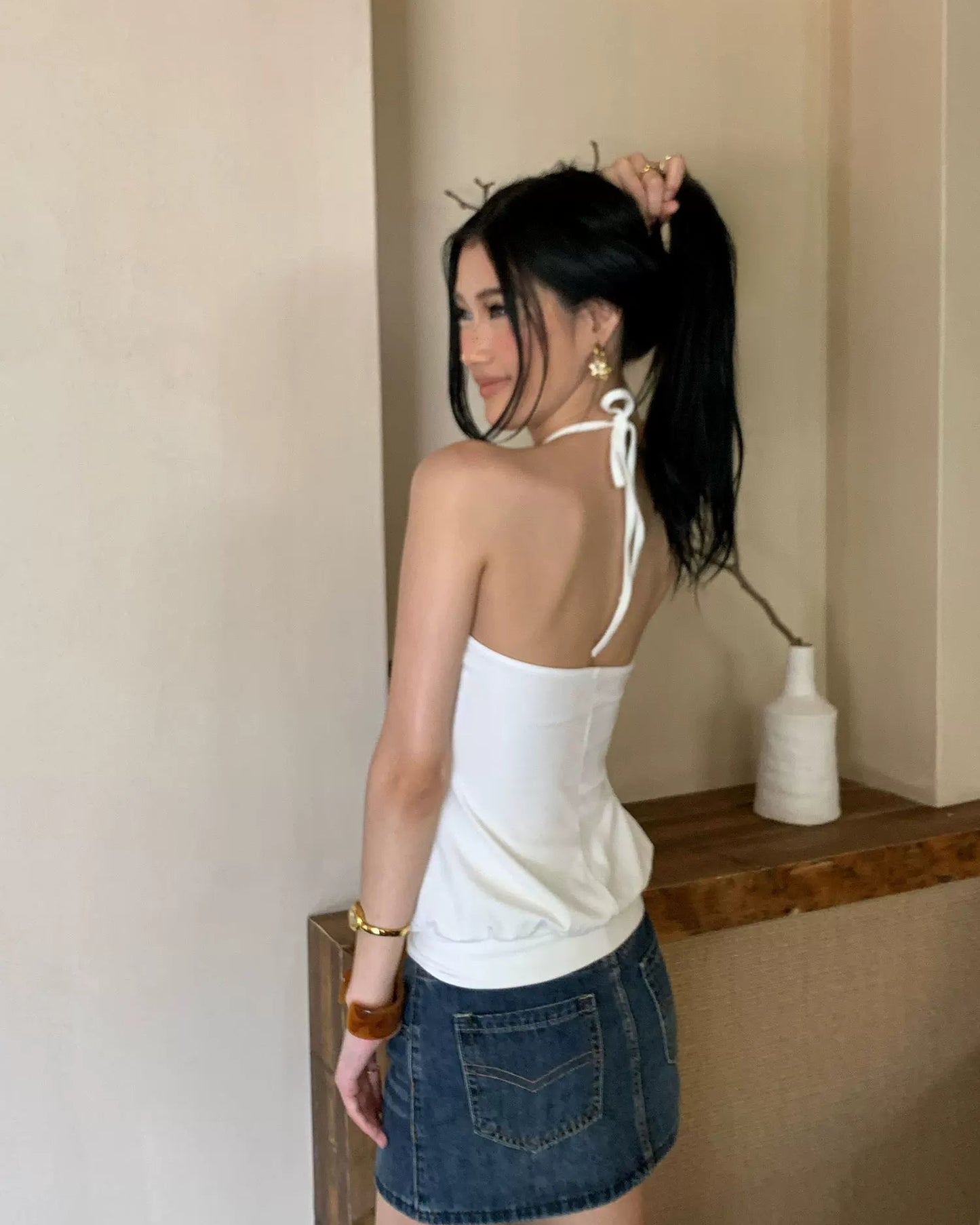 Elle | Isla Halter Ruched Top
