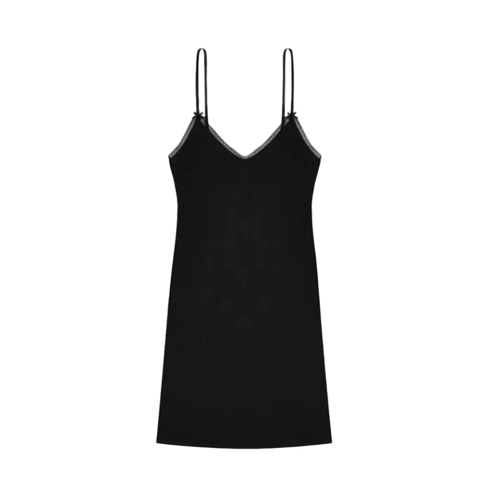Lola Lace Trim Pointelle Cami Mini Dress
