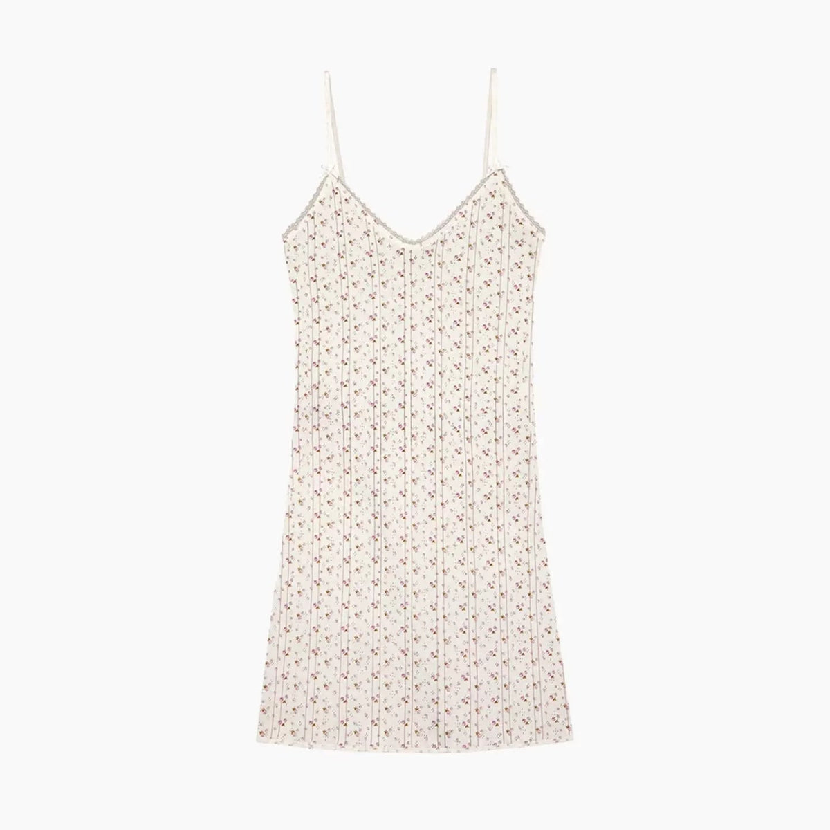 Lola Lace Trim Pointelle Cami Mini Dress