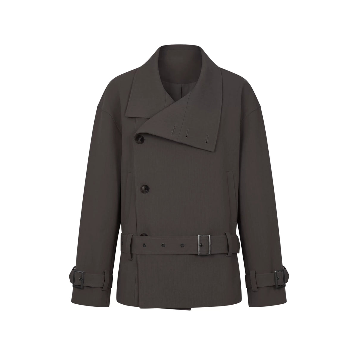 London Wind Double-Breasted Belted Jacket