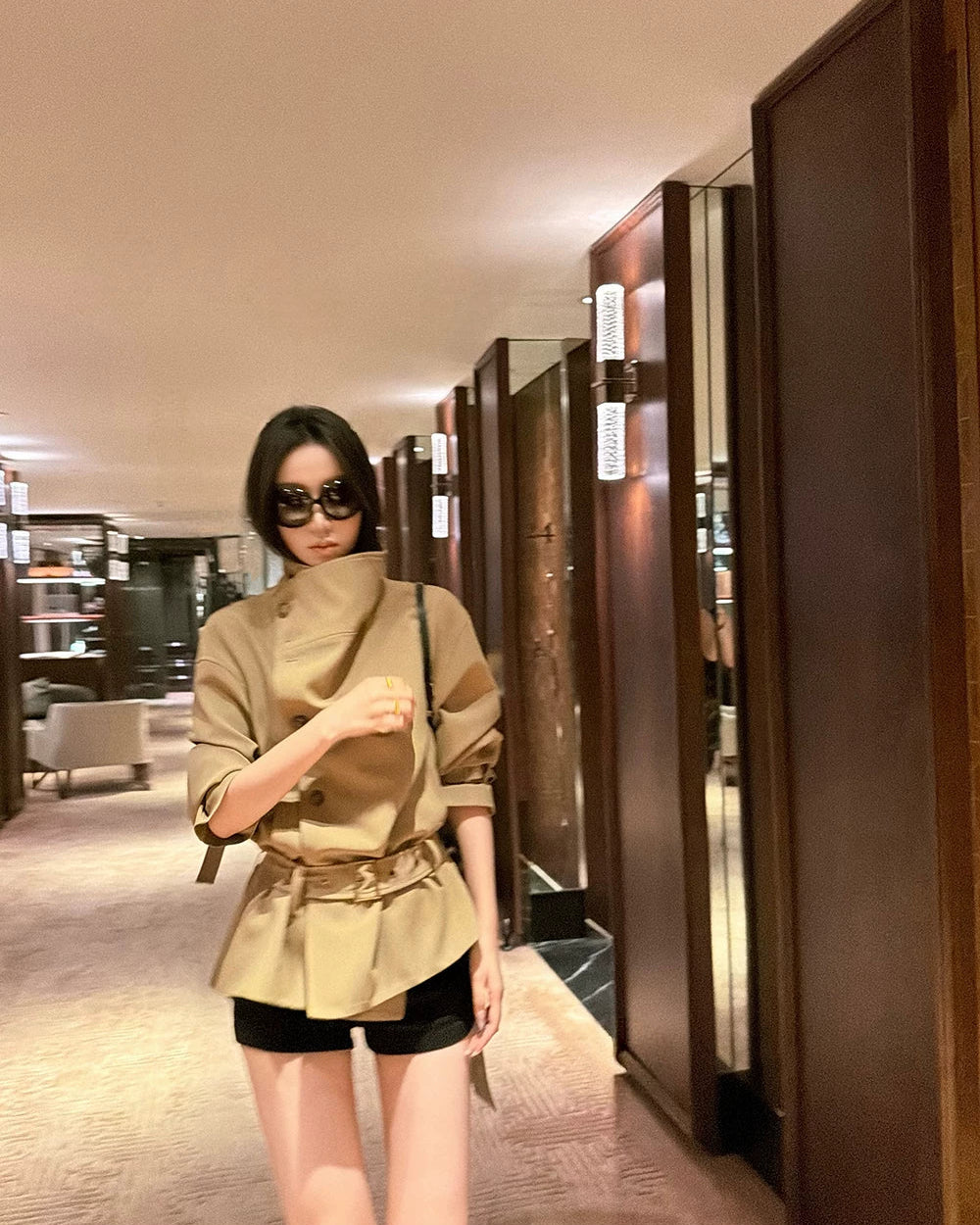 London Wind Double-Breasted Belted Jacket