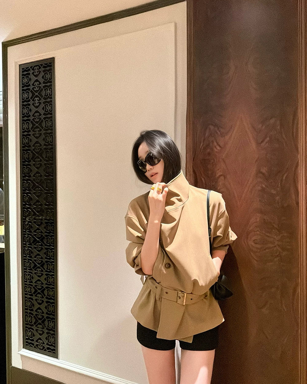 London Wind Double-Breasted Belted Jacket