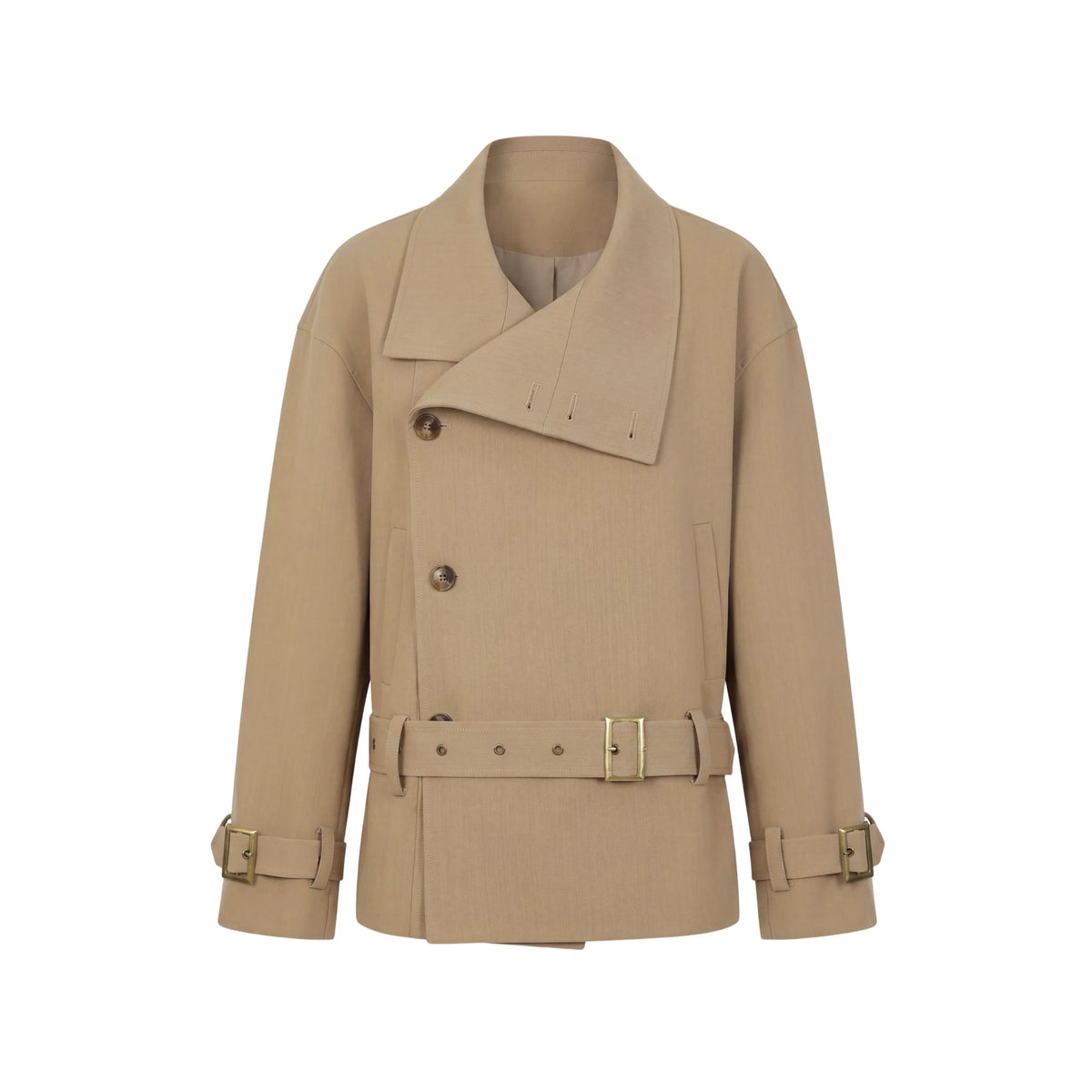 London Wind Double-Breasted Belted Jacket