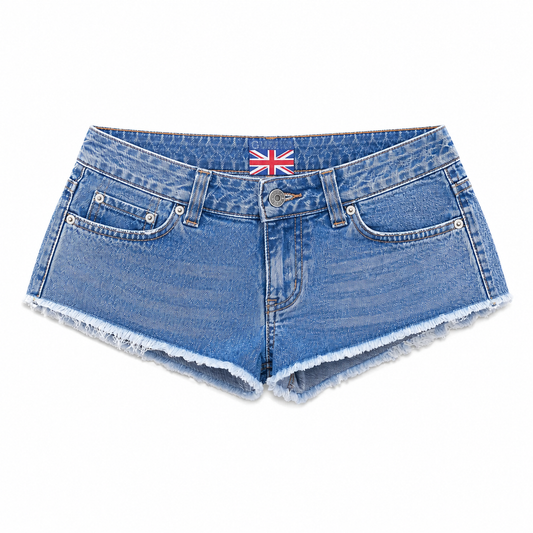 Elle | Low Rise Denim Cut-Off Shorts