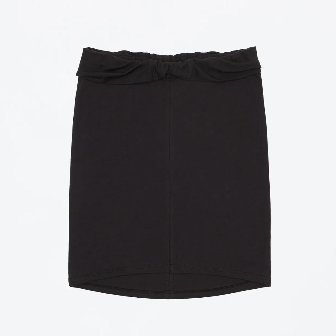 Low-Rise Ruched Waist Midi Skirt