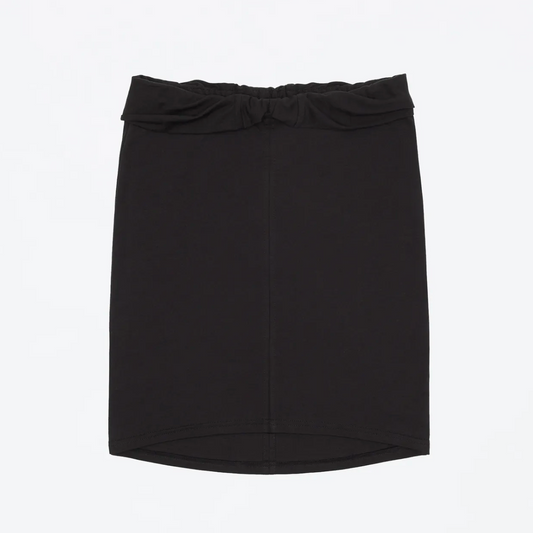 Low-Rise Ruched Waist Midi Skirt