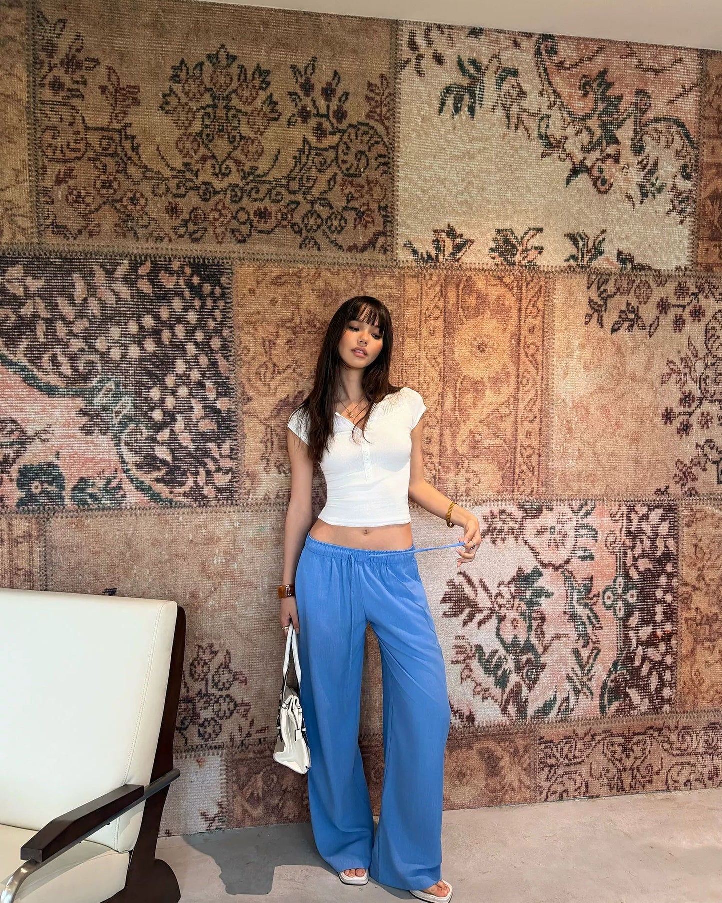 Elle | Lumi Drawstring Wide Leg Pants