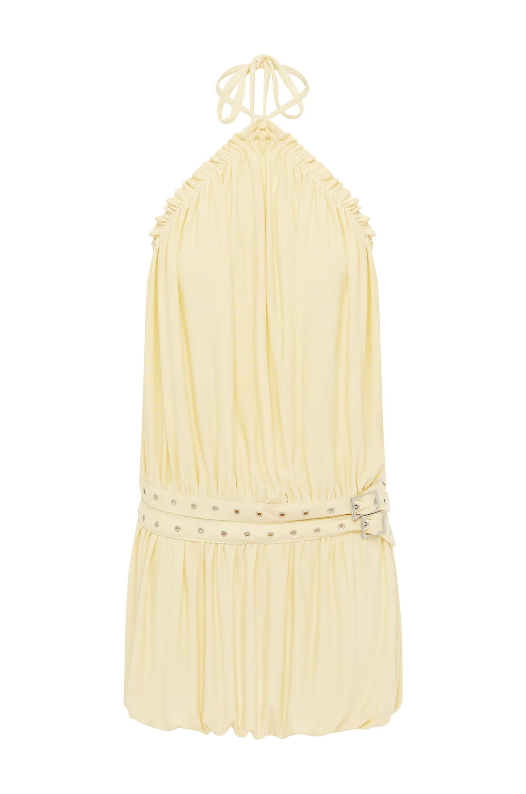 NO INFO | Siena Bubble Halter Mini Dress