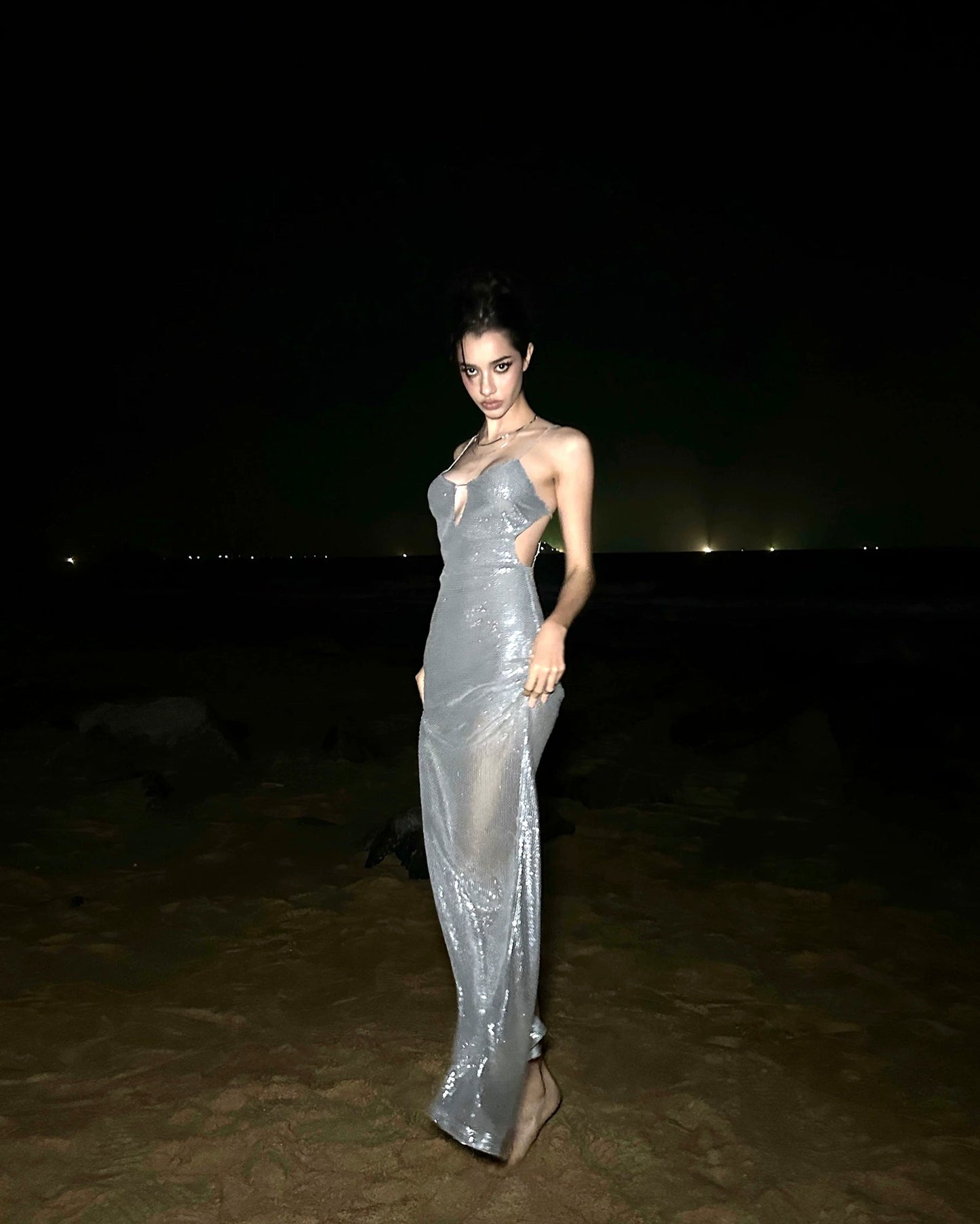 0122stepll | Midnight Galaxy Dress