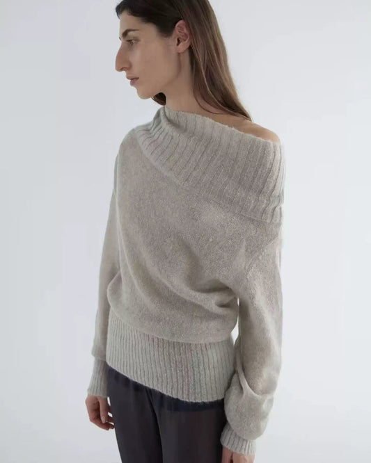 Mira Multi-Way Off Shoulder Sheer Knit Sweater