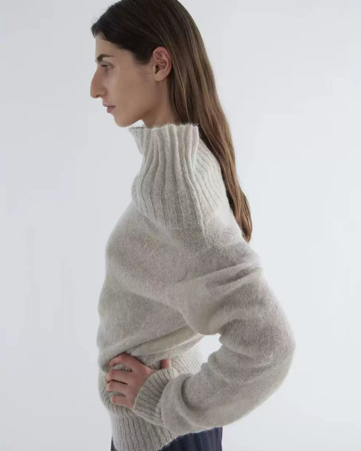 Mira Multi-Way Off Shoulder Sheer Knit Sweater