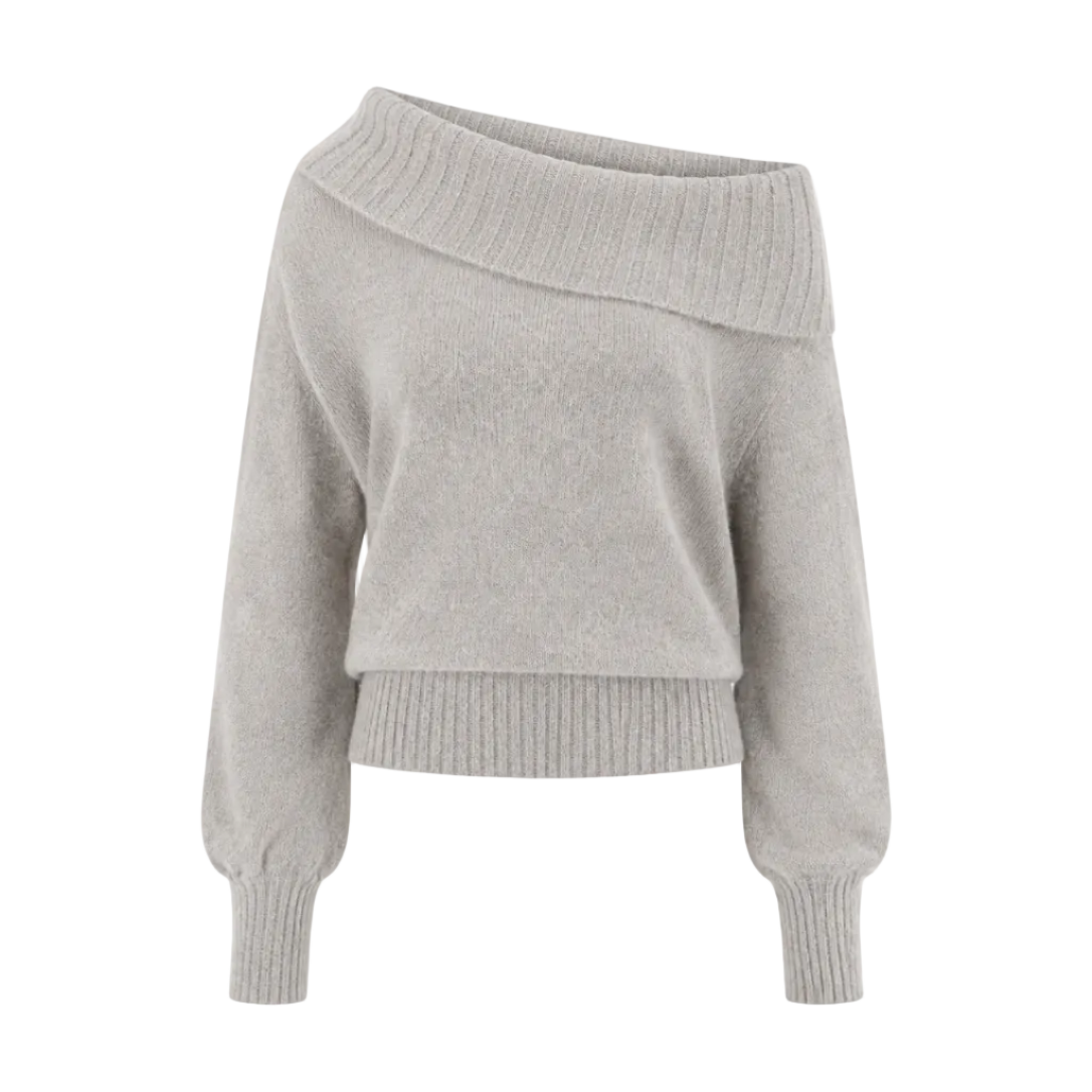 Mira Multi-Way Off Shoulder Sheer Knit Sweater