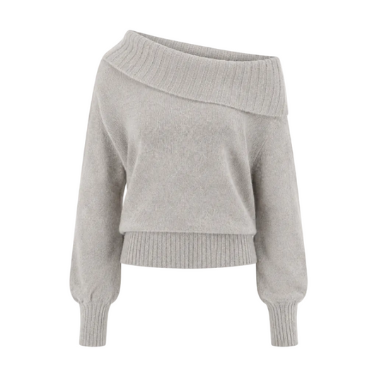 Mira Multi-Way Off Shoulder Sheer Knit Sweater