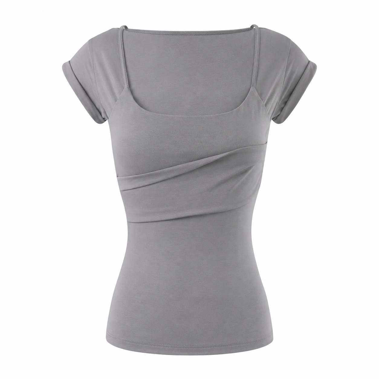 0122stepll | Mirelle Layered Cap Sleeve Top