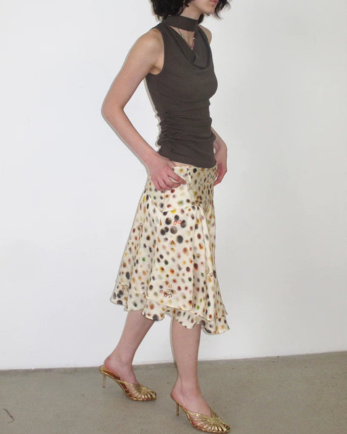 Mito de dar | Sand Mist Modal Drape Neck Scarf Tank