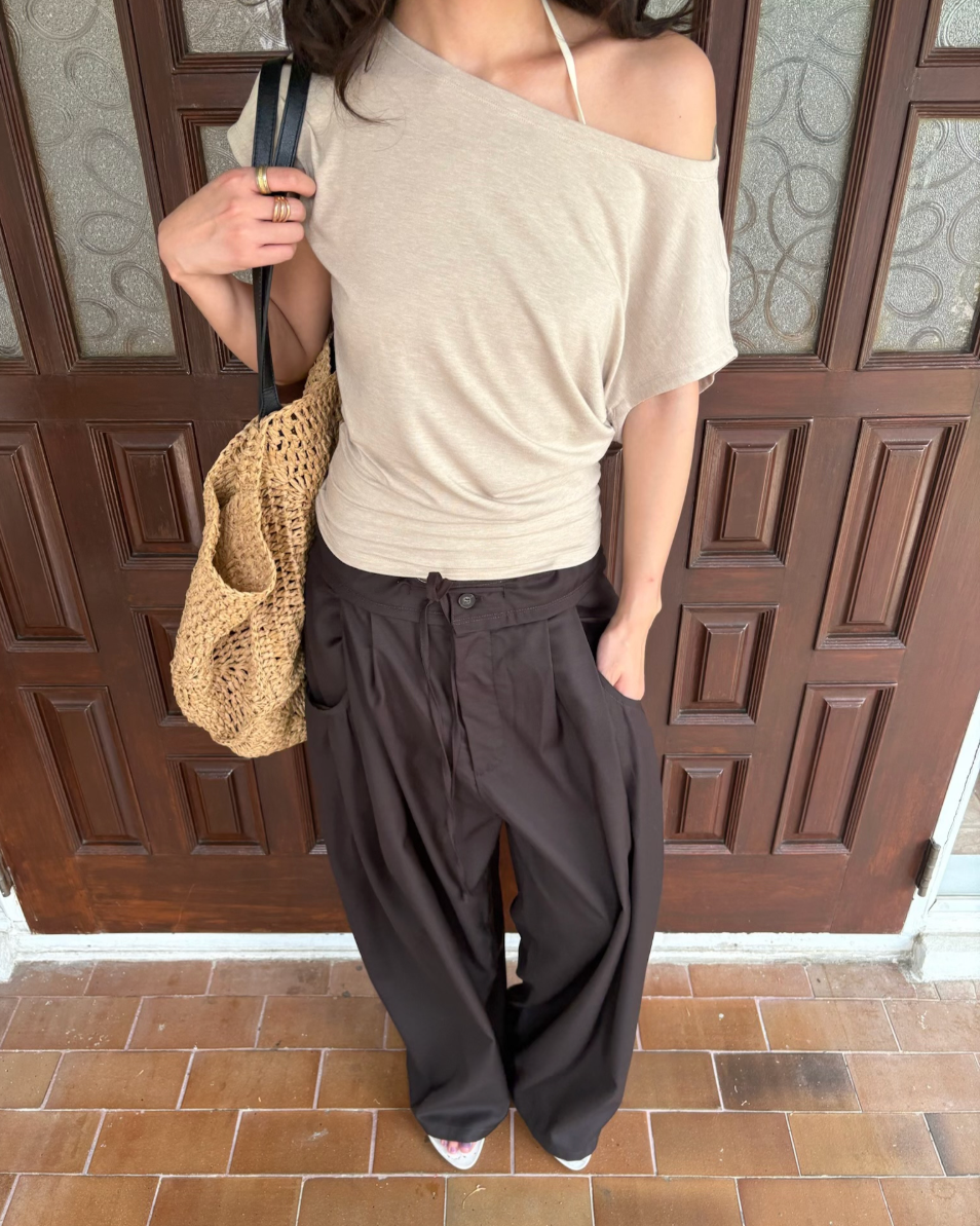 Multi-Way Modal Off Shoulder Relaxed Tee
