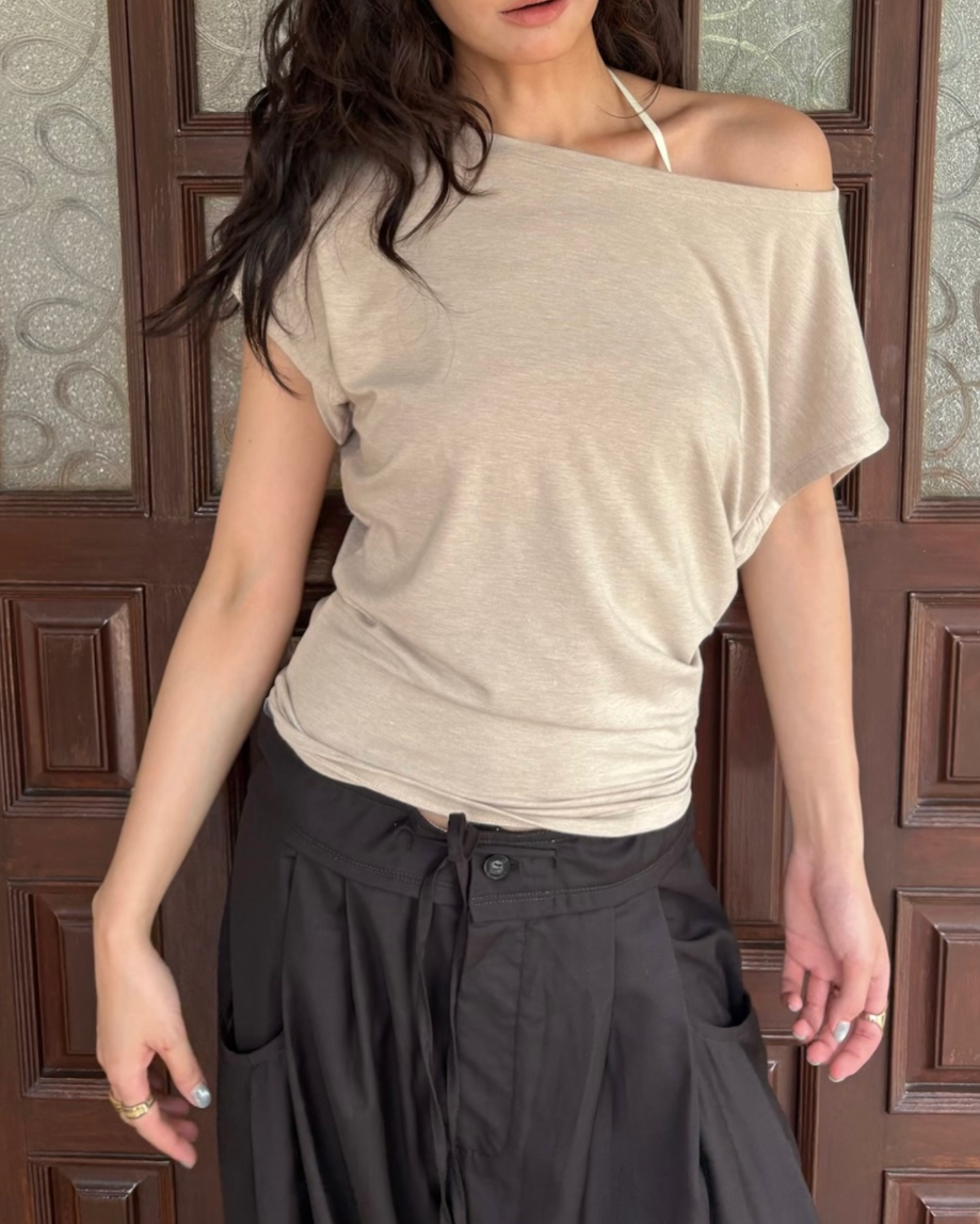 Multi-Way Modal Off Shoulder Relaxed Tee