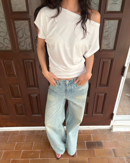 Multi-Way Modal Off Shoulder Relaxed Tee