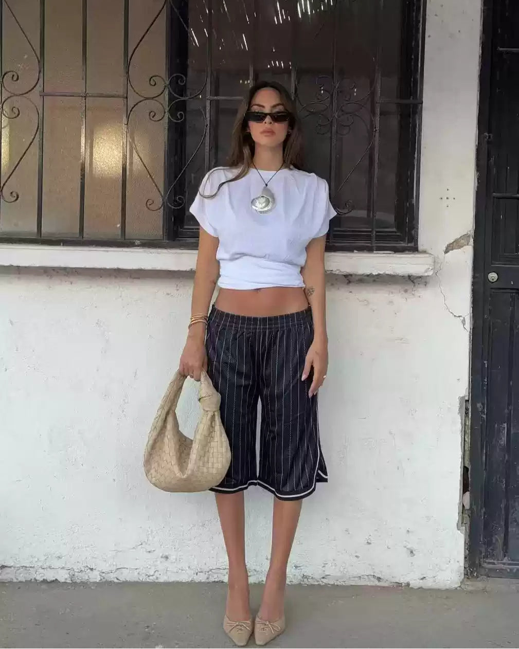 Elle | Muse Draped Waist Cotton Tee