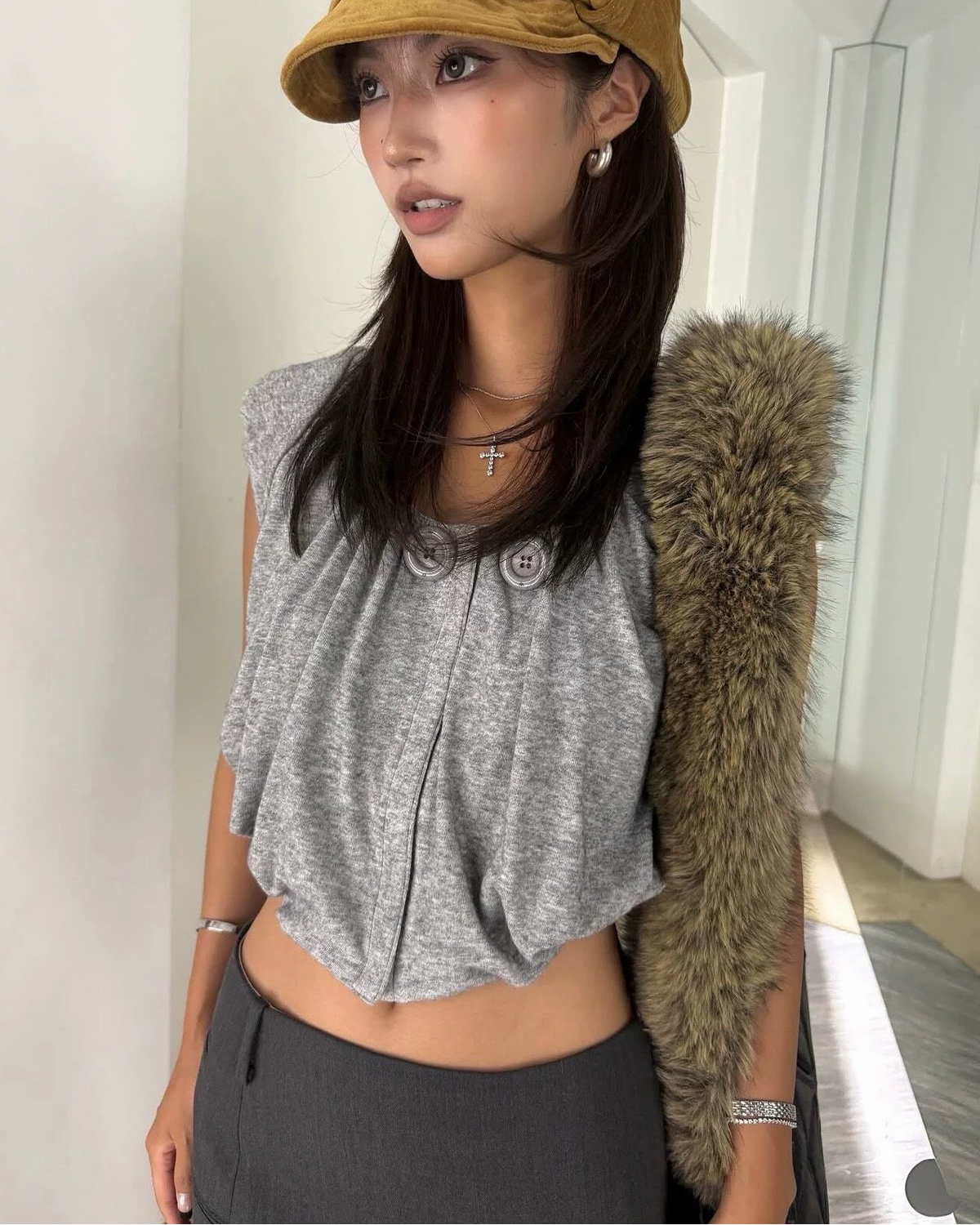 Muse Pleated Flutter Sleeve Top