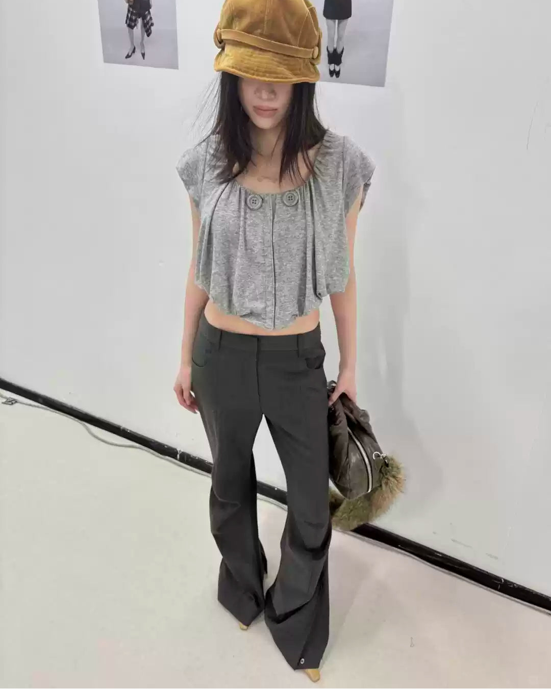 Muse Pleated Flutter Sleeve Top