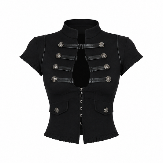 Elle | Napoleon Mandarin Collar Top