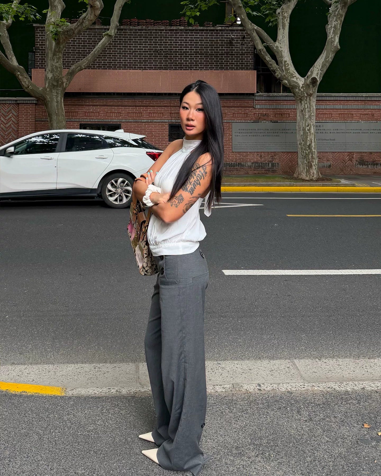 IMSORRY | Noa Pinstripe Pants