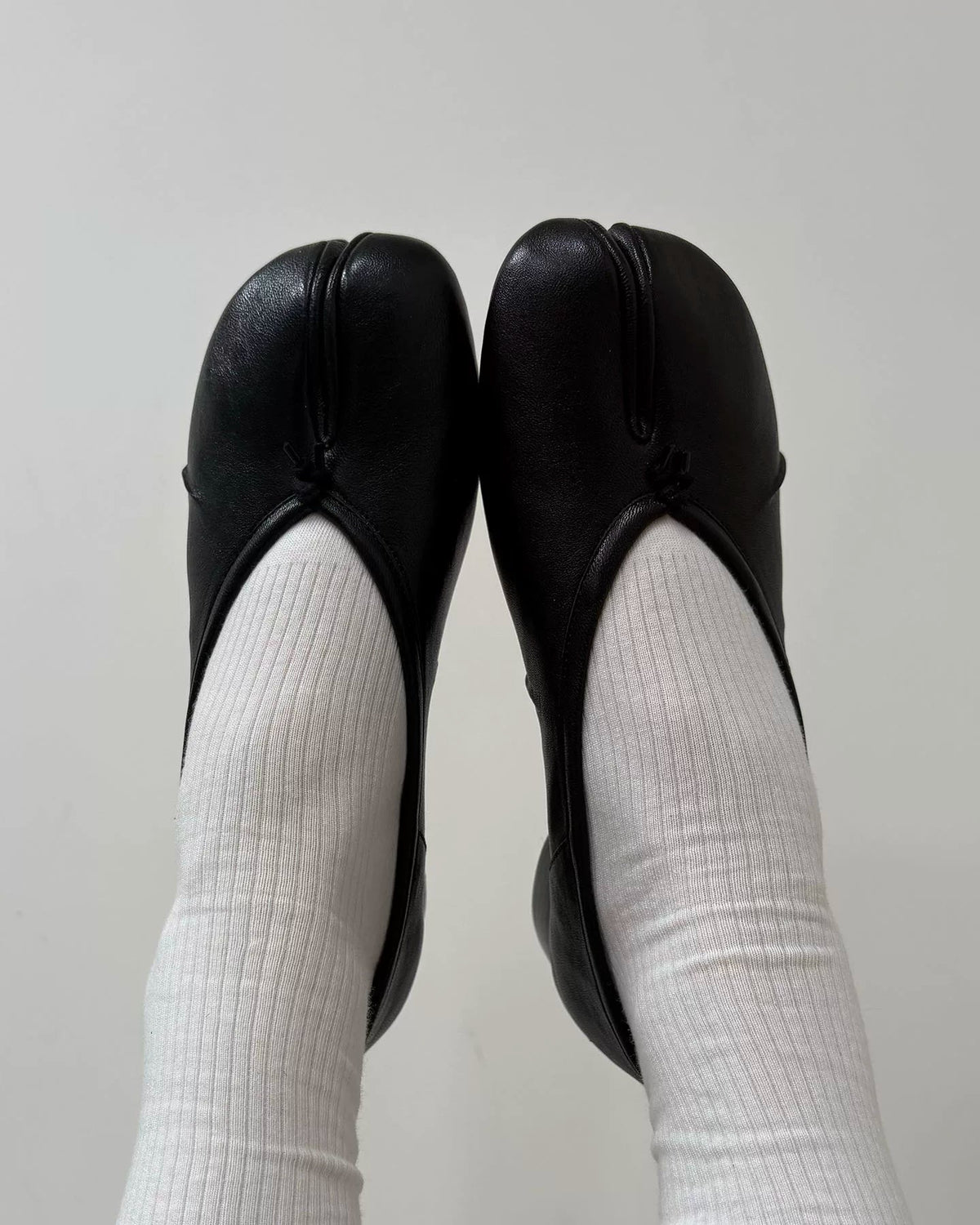 Noa Split-Toe Leather Ballet Flats